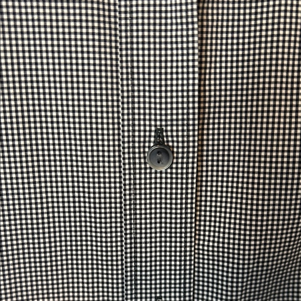 Women’s Halogen Mini Checks Black and White Button Down Size S - Picture 5 of 7